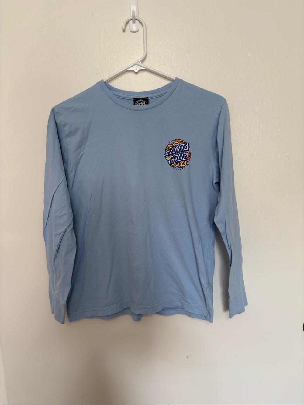 Santa Cruz Skateboards Light Blue Kids Long Sleeve Graphic Tee